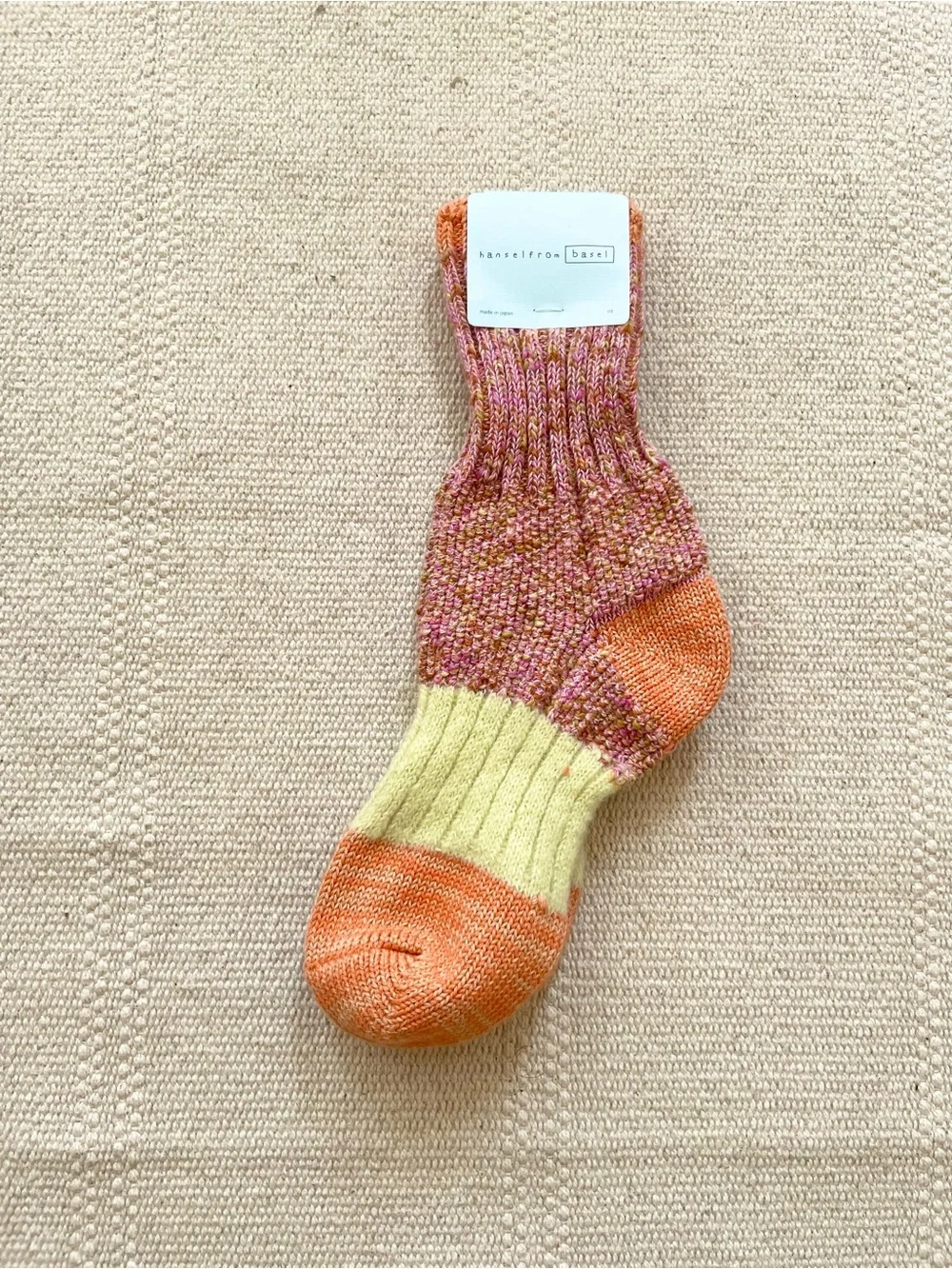 Hansel From Basel Patchwork Socks Made In Japan One Size Cotton Blend